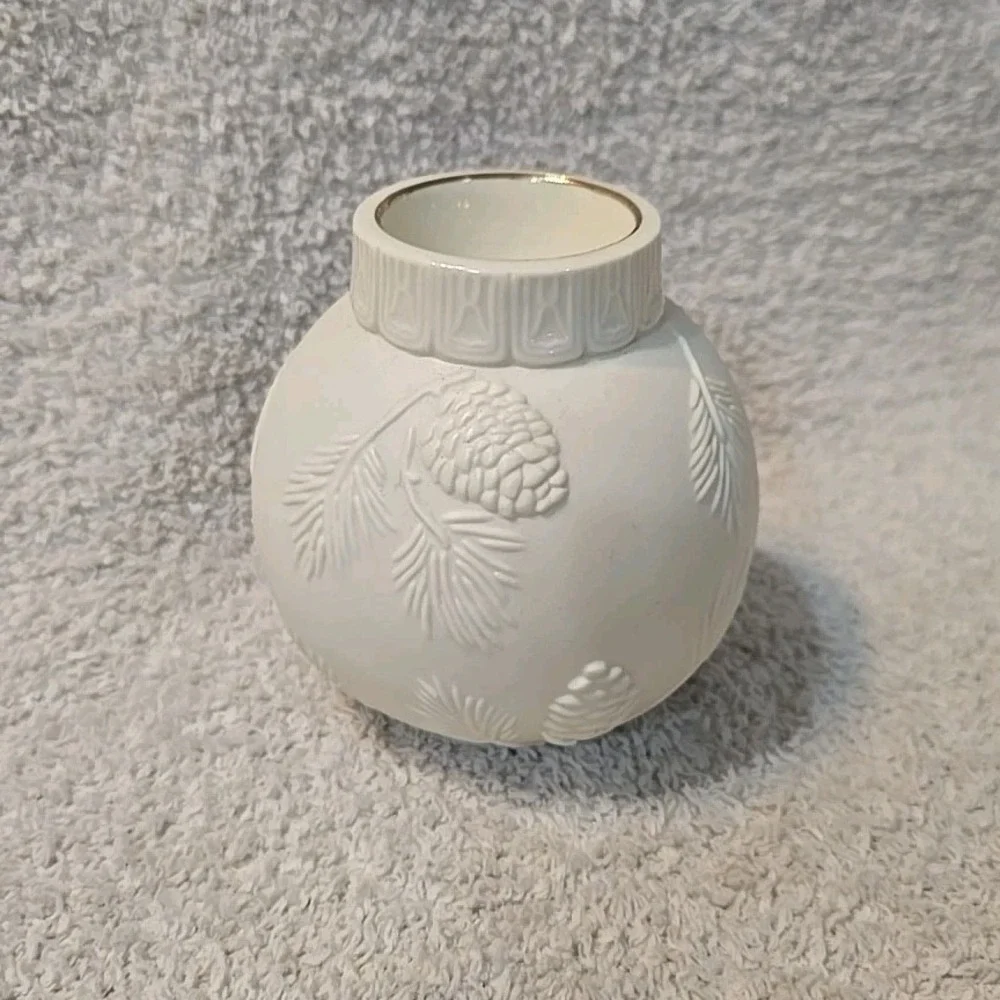 Lenox Candle Holder Ornamental Glow Pinecone‎ Tealight Votive Holiday Christmas